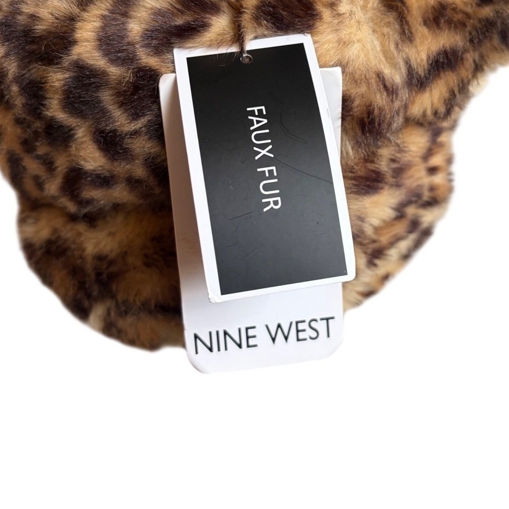 NEW Y2K vibe Nine West Leopard Faux Fur Bucket Hat Will fit up to 22" - Picture 3 of 11